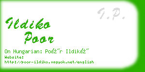 ildiko poor business card